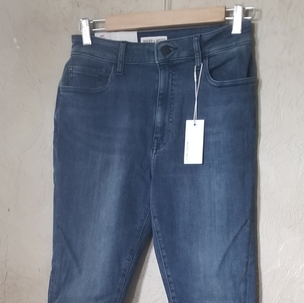 Warp + Weft Milan Hi Rise Legging Denim Jean Size 26 NEW NWT - Picture 3 of 8